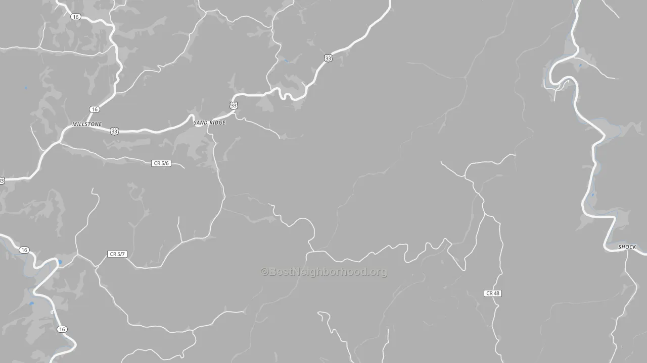 Transit Grade map of Sand Ridge, WV