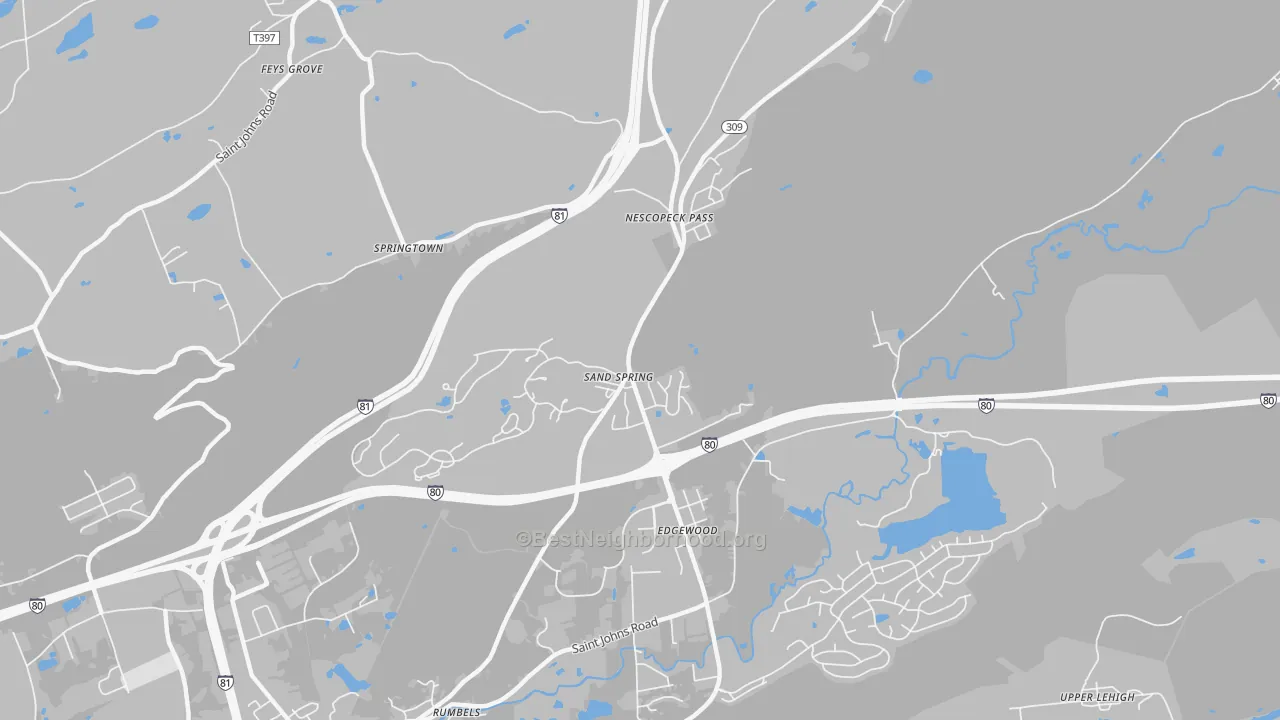 Transit Grade map of Sand Spring, PA
