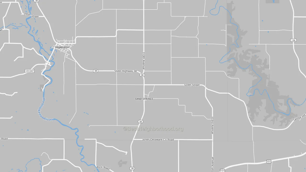 Transit Grade map of Sand Springs, IA