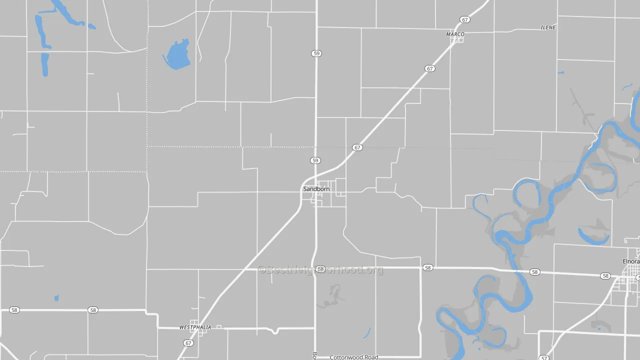 Transit Grade map of Sandborn, IN