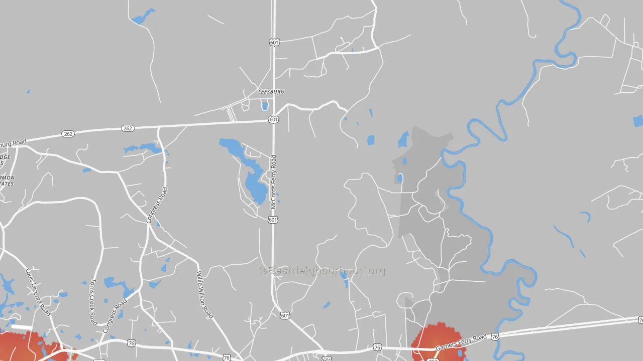 Transit Grade map of Sanders Corner, SC