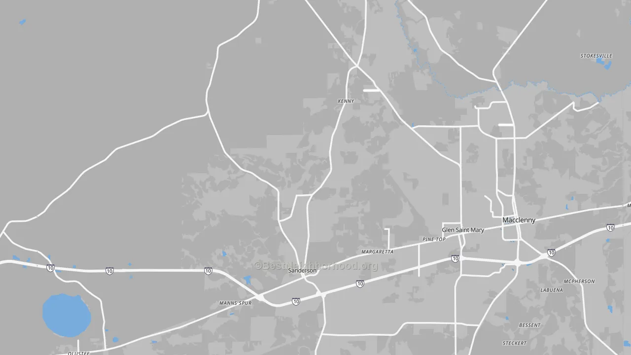 Transit Grade map of Sanderson, FL