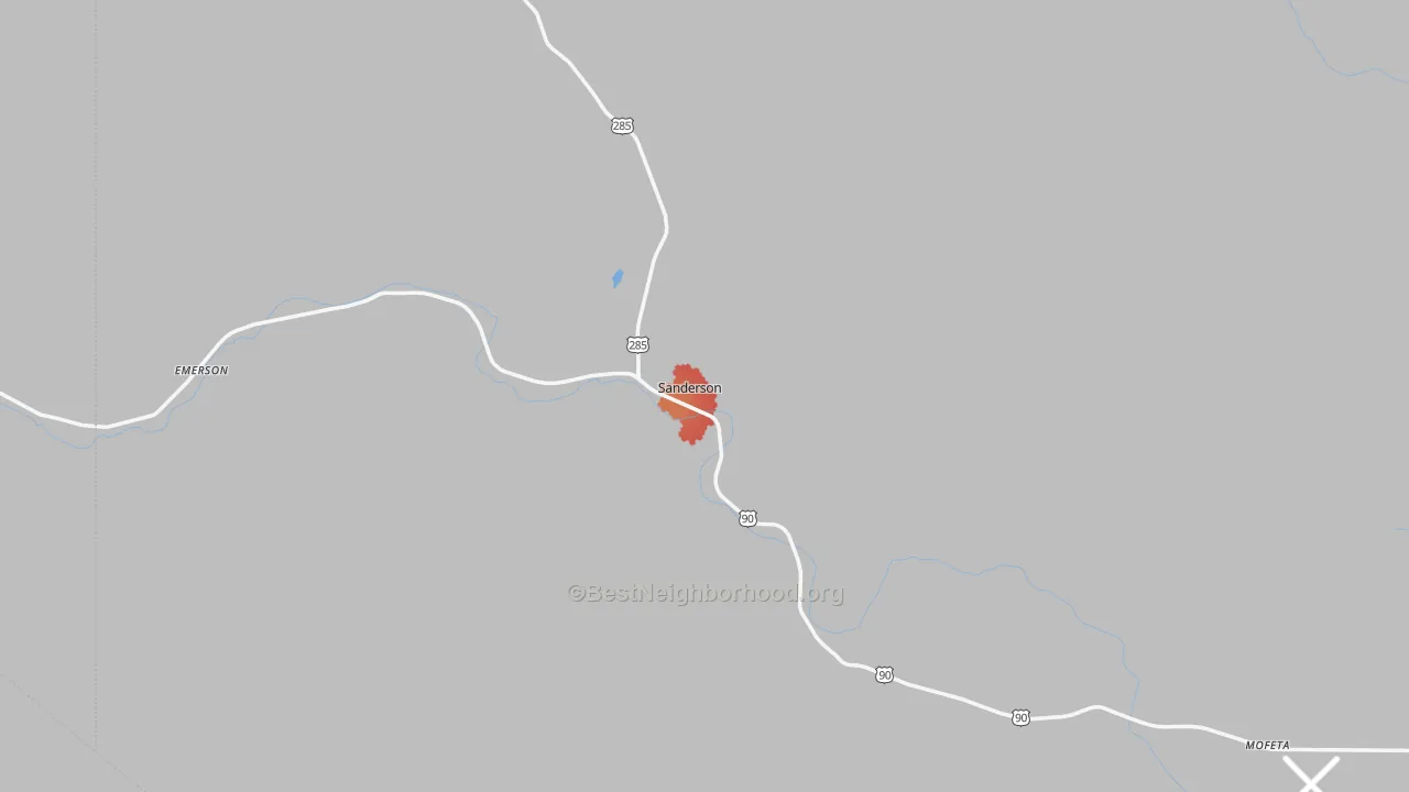 Transit Grade map of Sanderson, TX