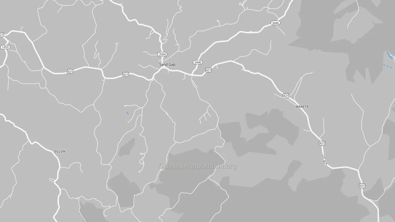 Transit Grade map of Sandgap, KY