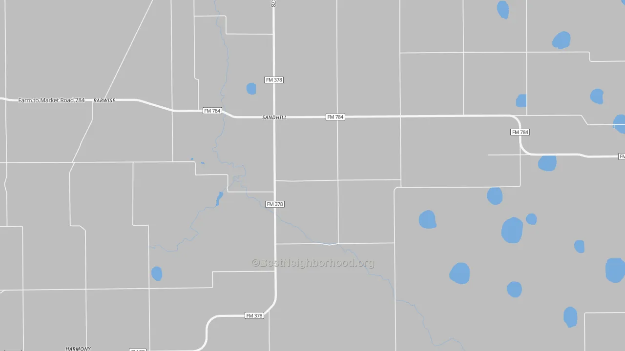 Transit Grade map of Sandhill, TX