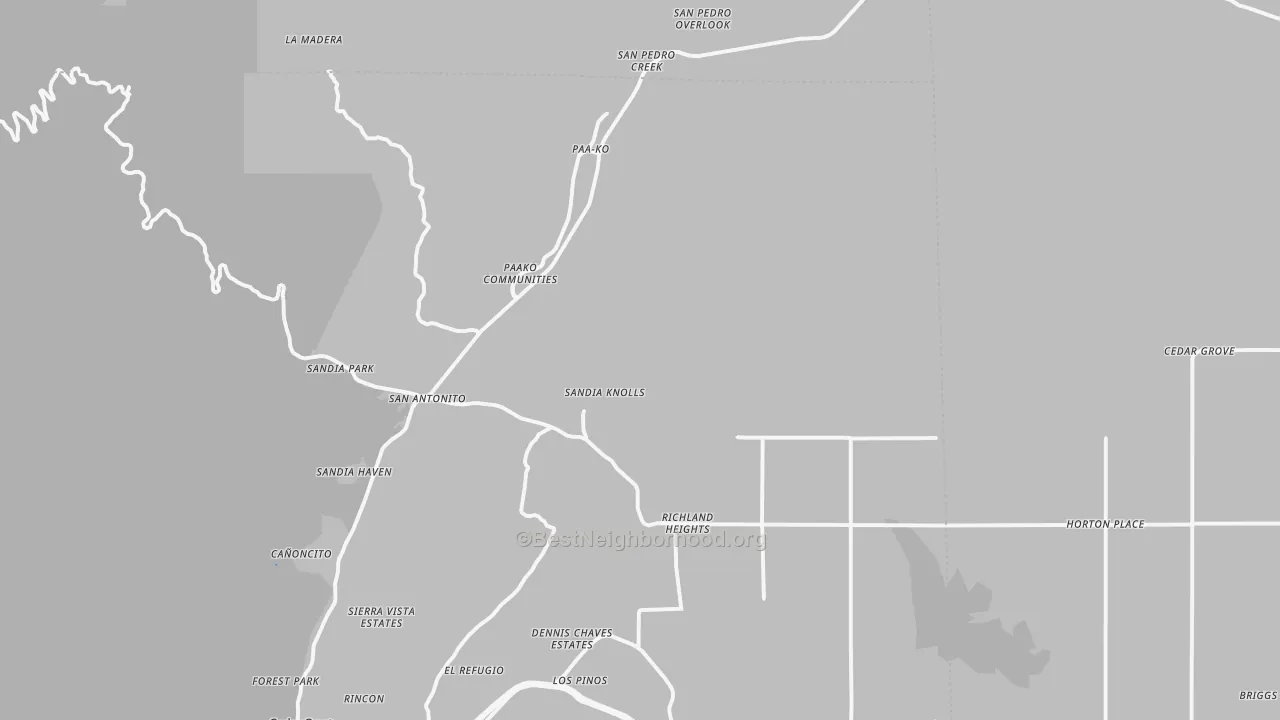 Transit Grade map of Sandia Park, NM