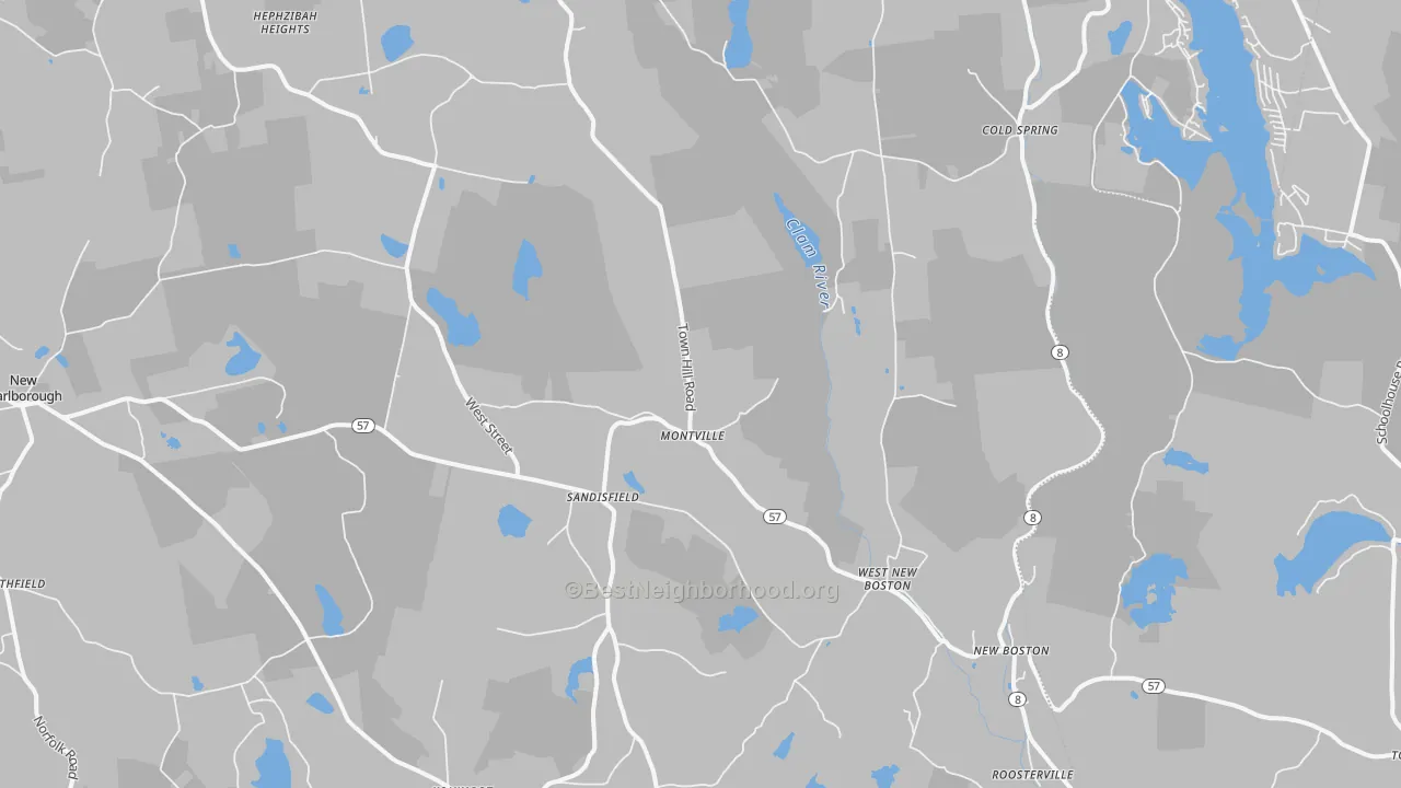 Transit Grade map of Sandisfield, MA