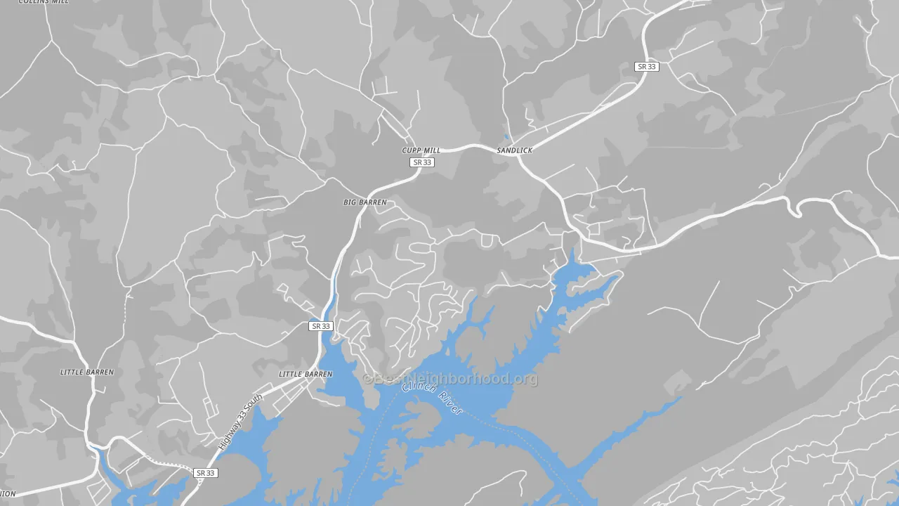 Transit Grade map of Sandlick, TN