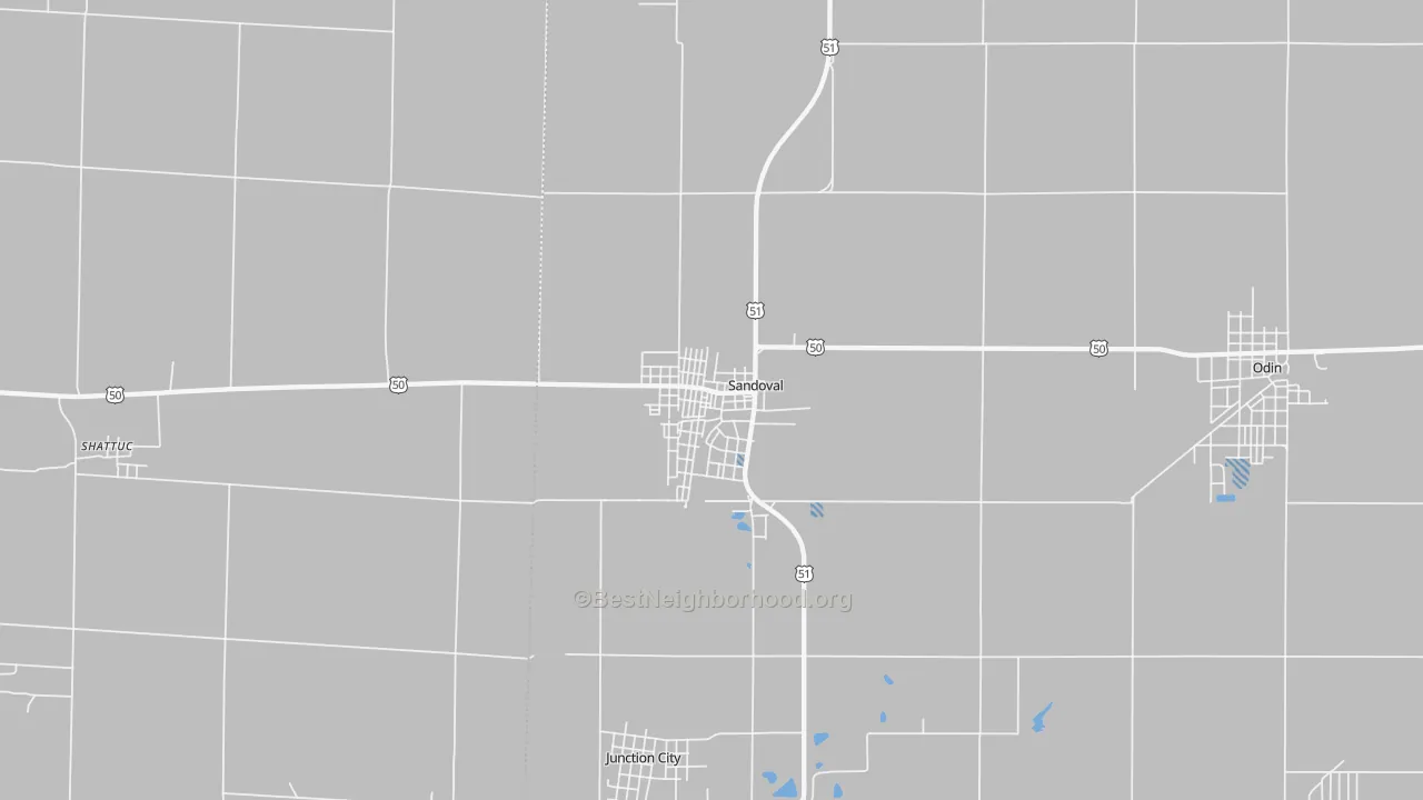 Transit Grade map of Sandoval, IL