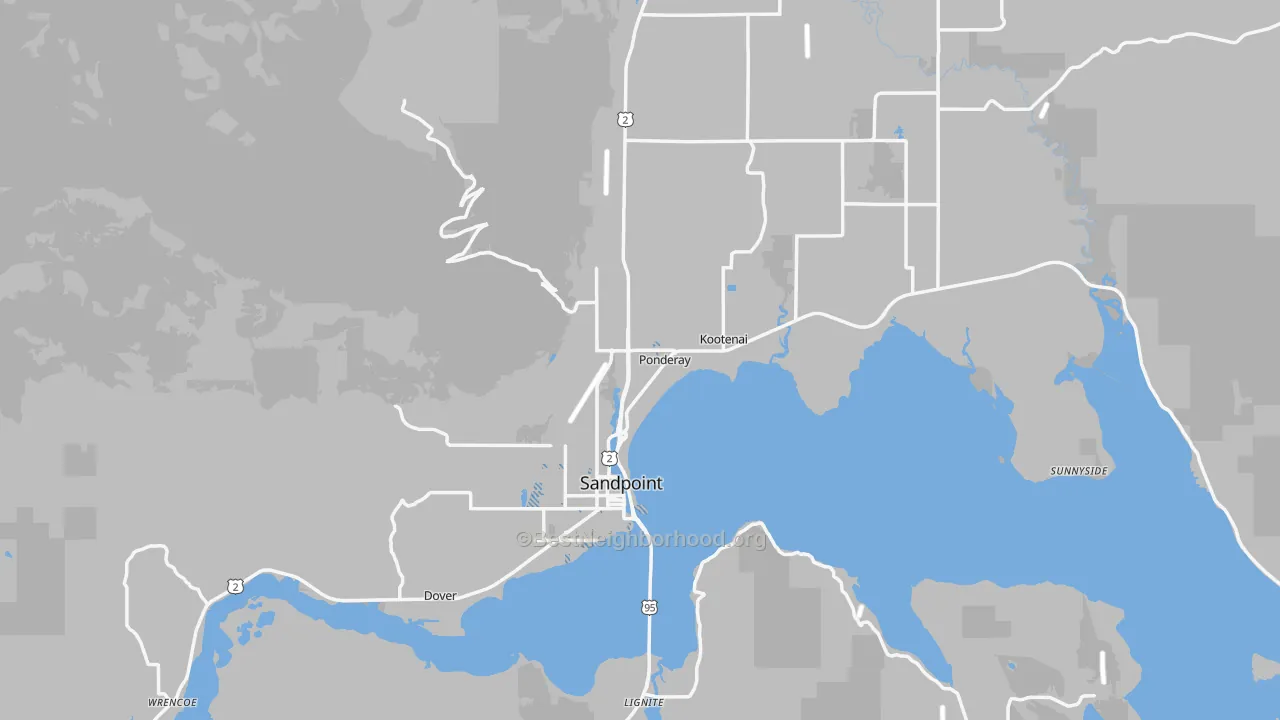 Transit Grade map of Sandpoint, ID