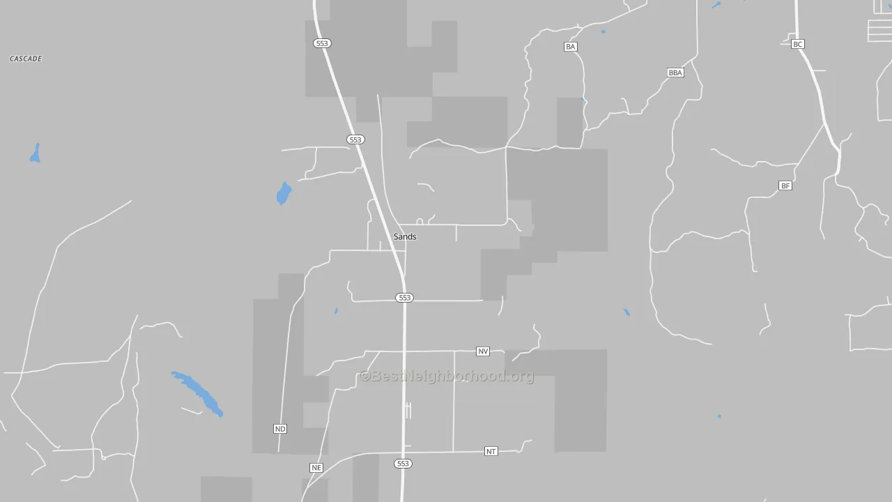 Transit Grade map of Sands, MI