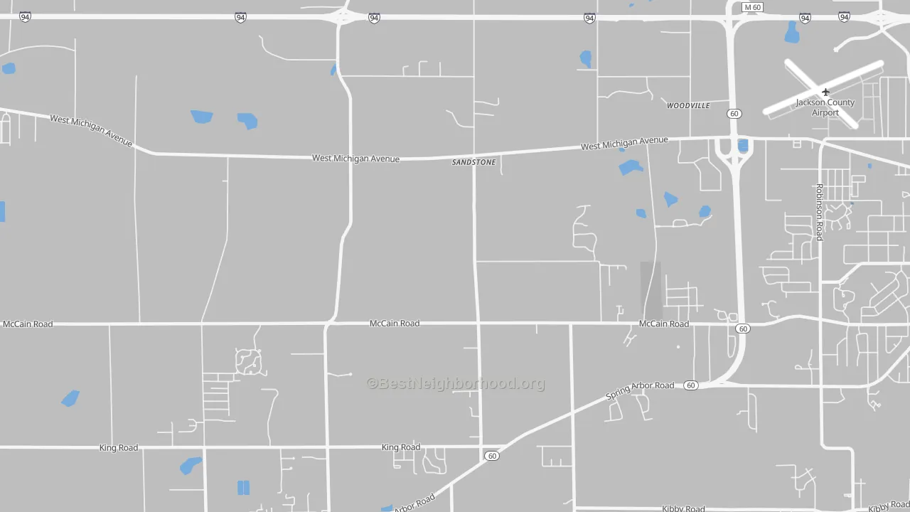 Transit Grade map of Sandstone, MI