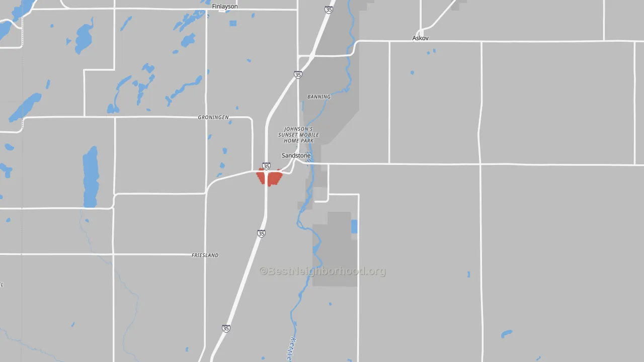 Transit Grade map of Sandstone, MN