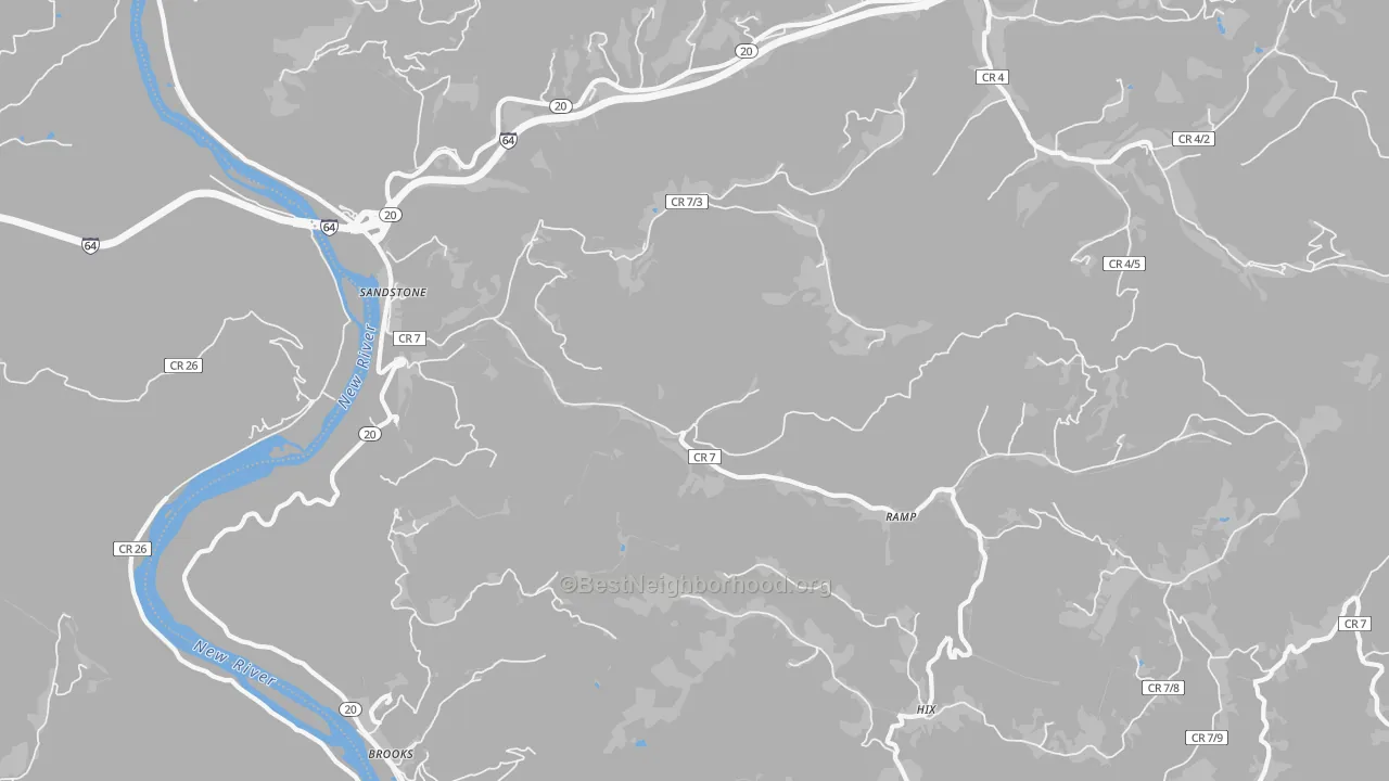 Transit Grade map of Sandstone, WV