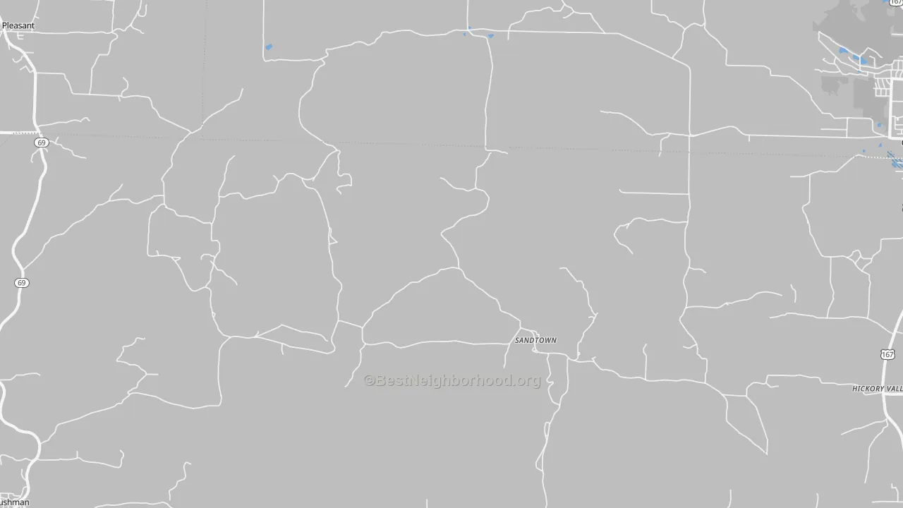 Transit Grade map of Sandtown, AR