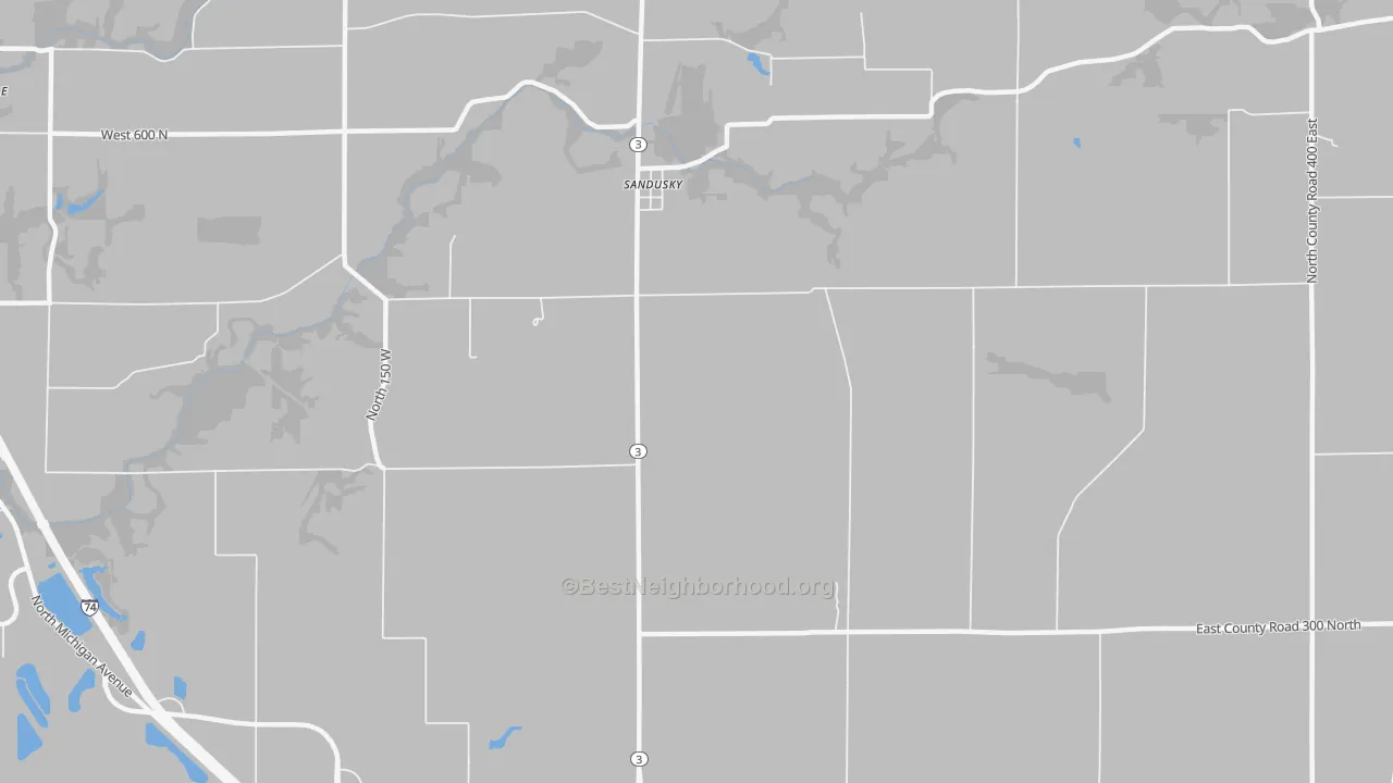Transit Grade map of Sandusky, IN