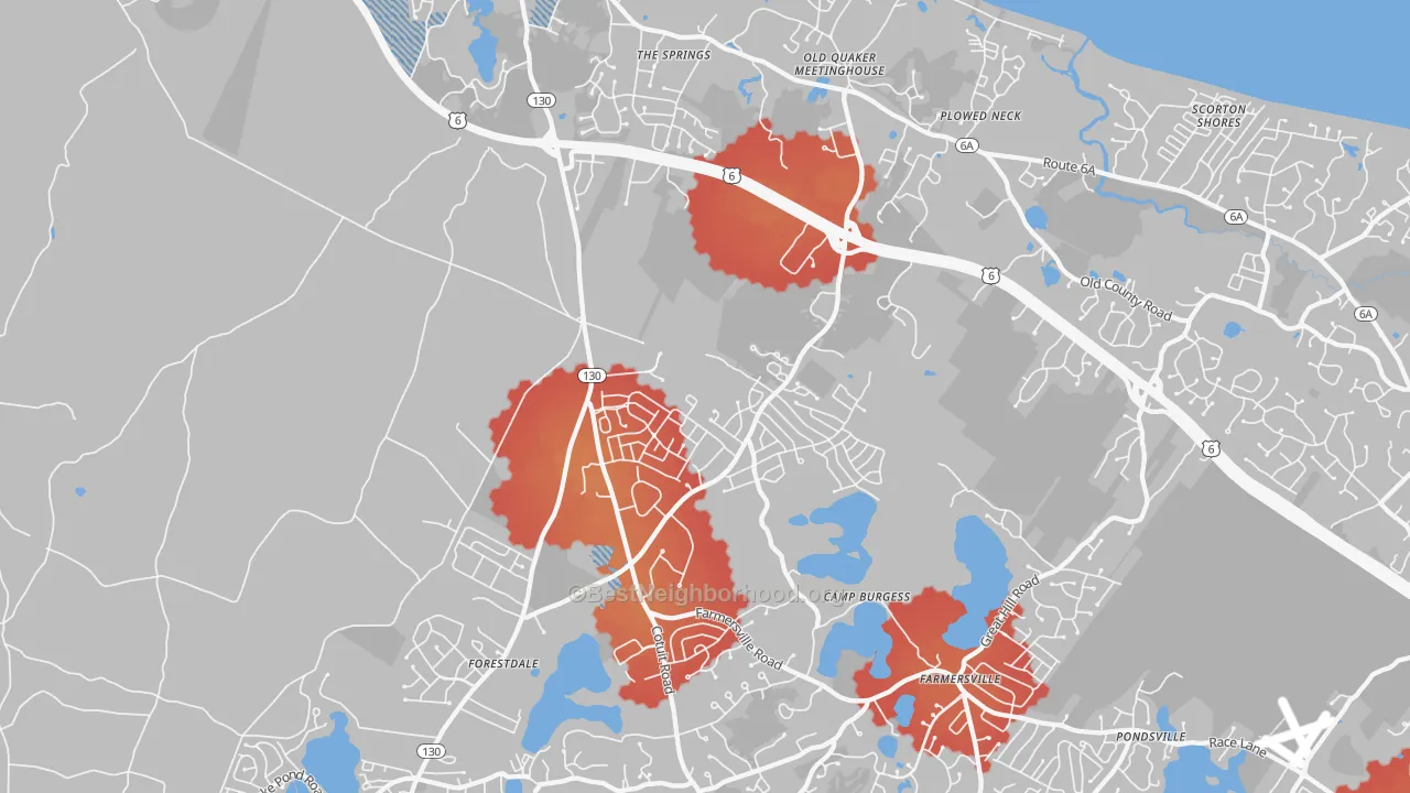 Transit Grade map of Sandwich, MA