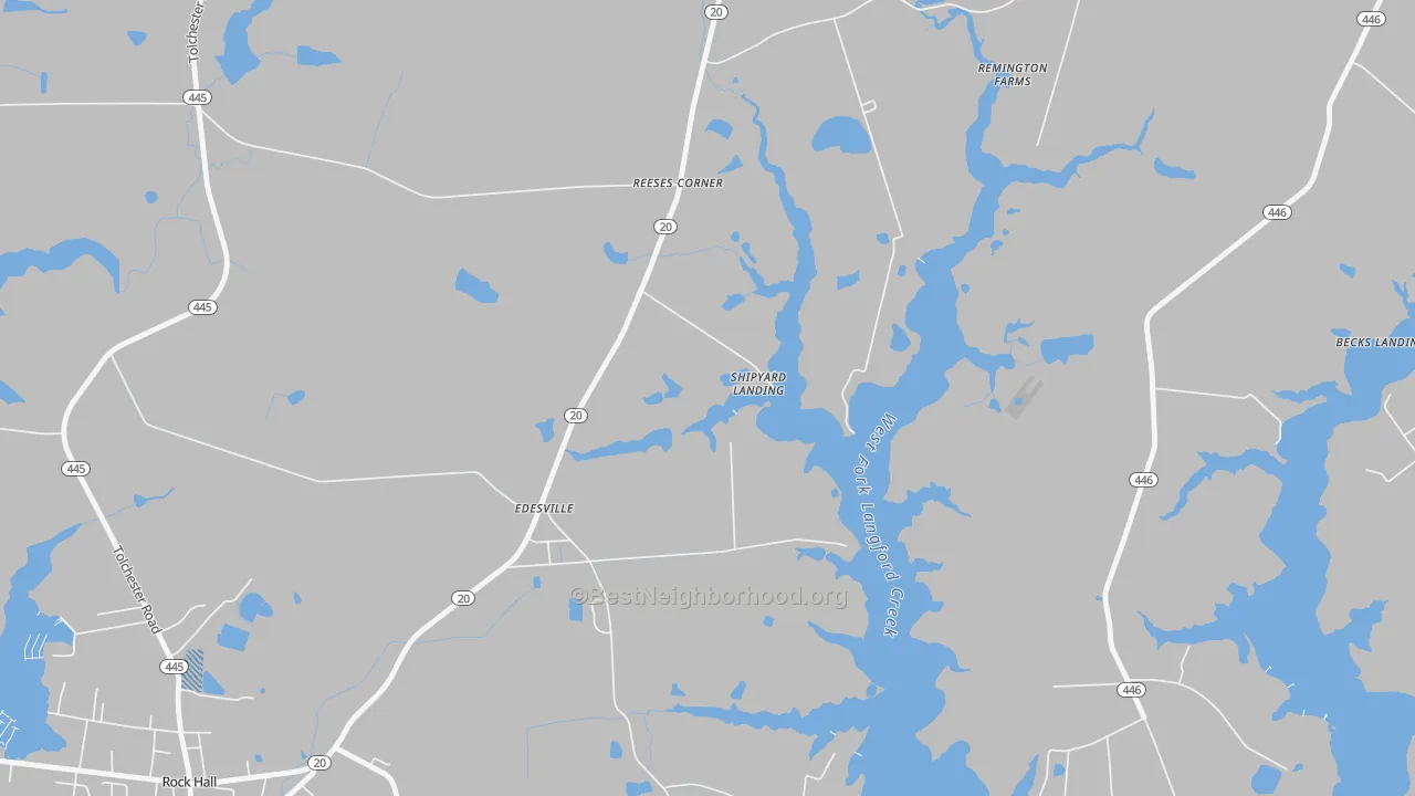 Transit Grade map of Sandy Bottom, MD