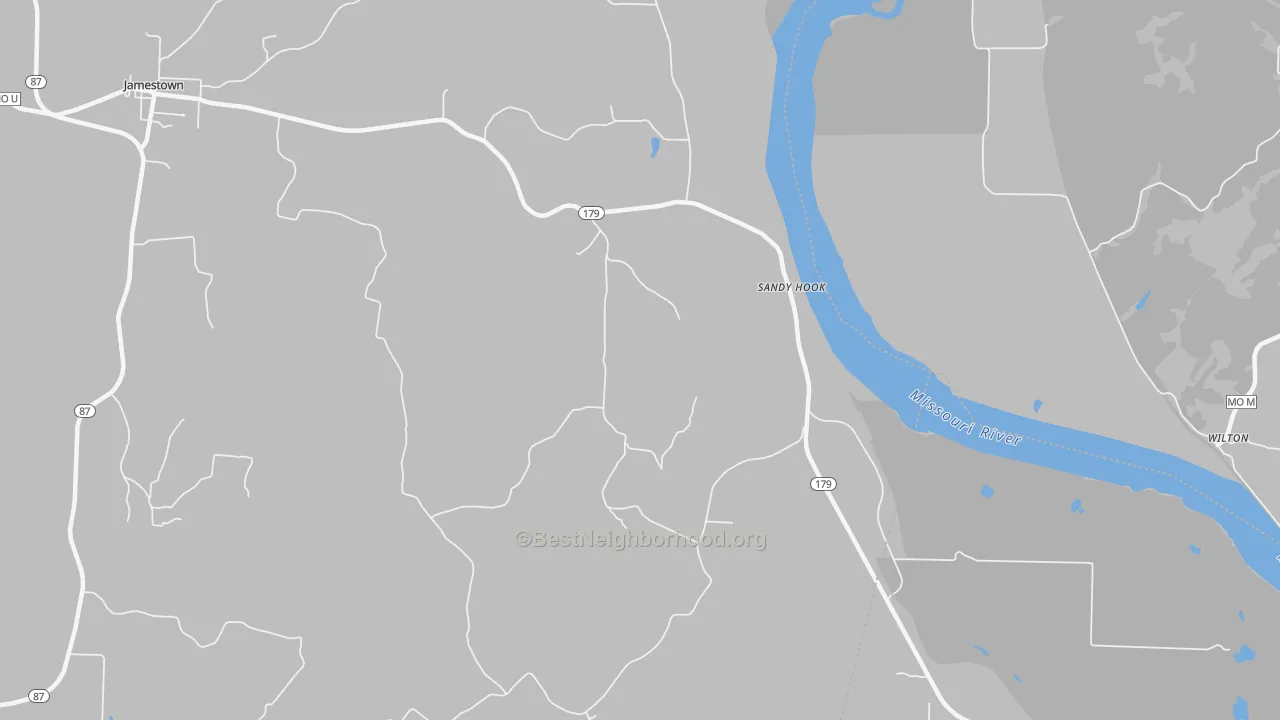 Transit Grade map of Sandy Hook, MO