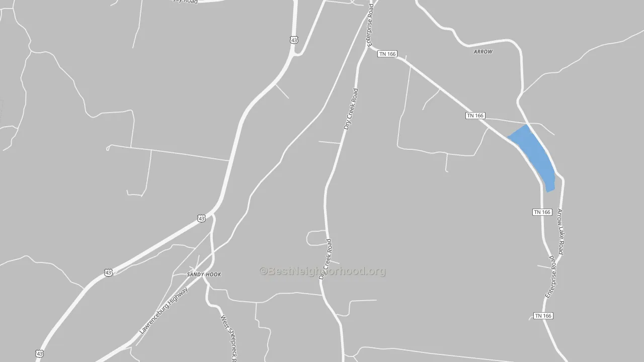 Transit Grade map of Sandy Hook, TN