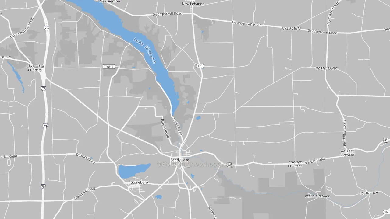 Transit Grade map of Sandy Lake, PA