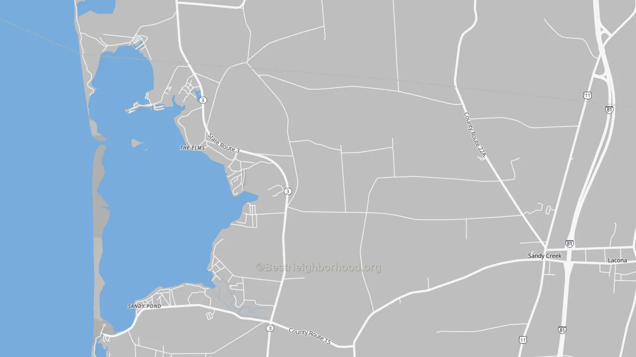 Transit Grade map of Sandy Pond, NY