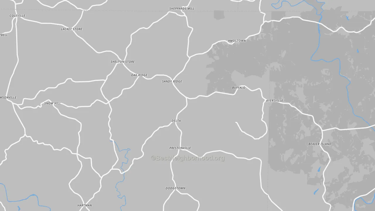 Transit Grade map of Sandy Ridge, NC