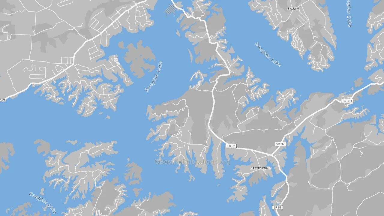 Transit Grade map of Sandy Ridge, TN
