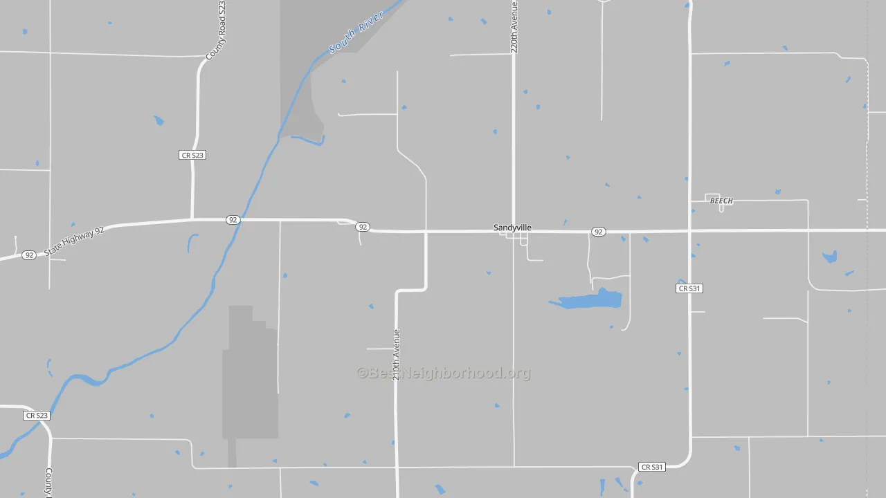 Transit Grade map of Sandyville, IA
