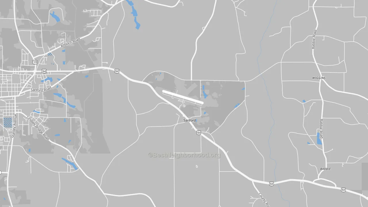 Transit Grade map of Sanford, AL
