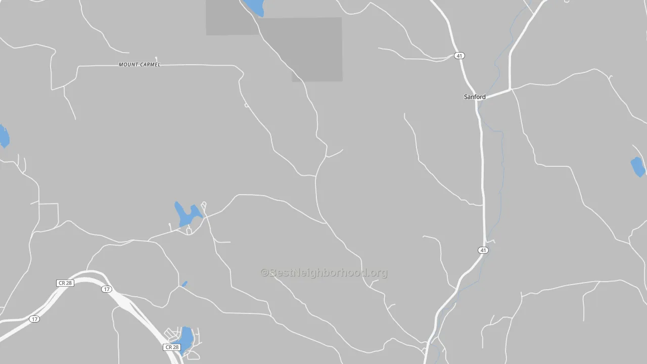 Transit Grade map of Sanford, NY