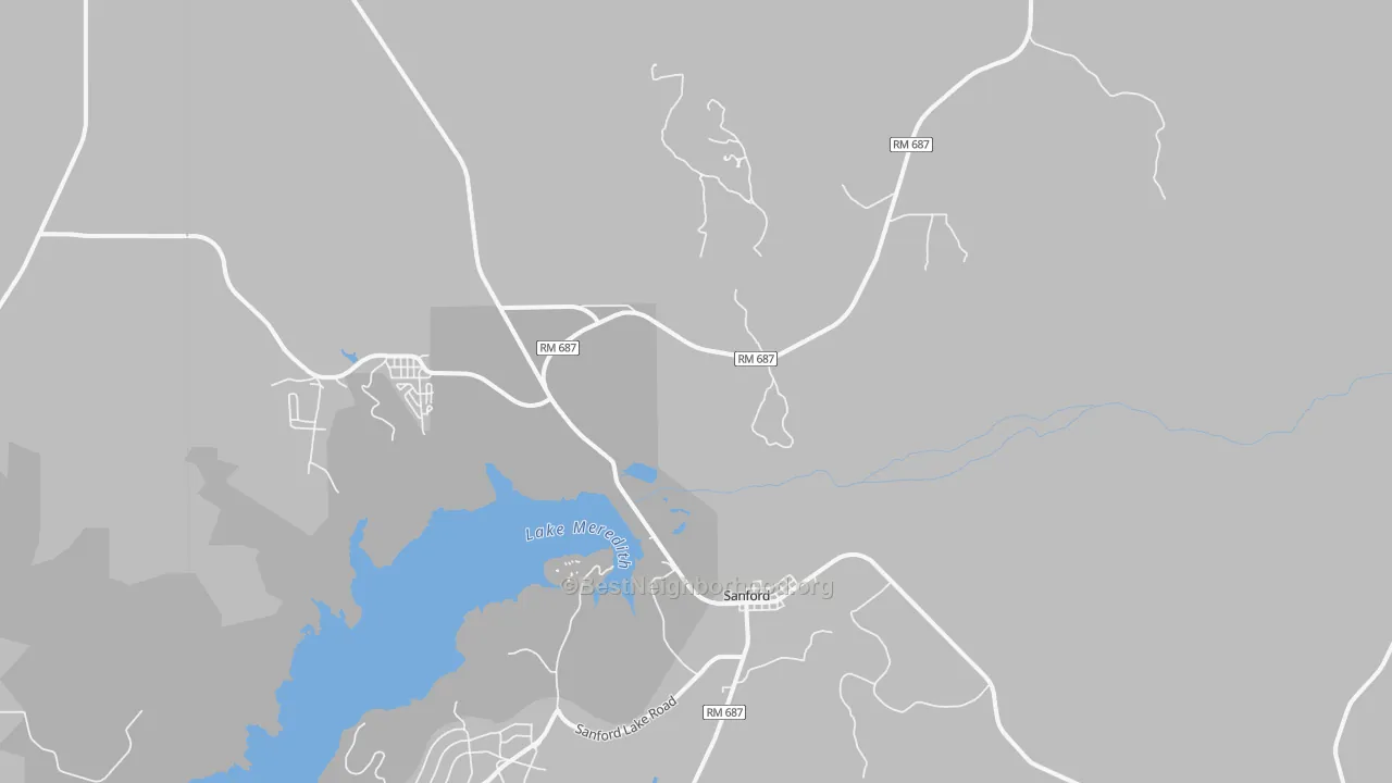 Transit Grade map of Sanford, TX