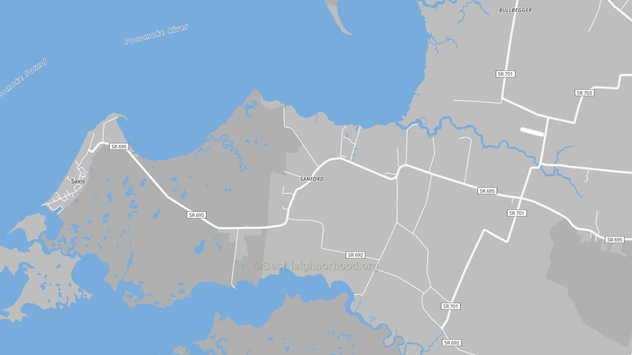 Transit Grade map of Sanford, VA