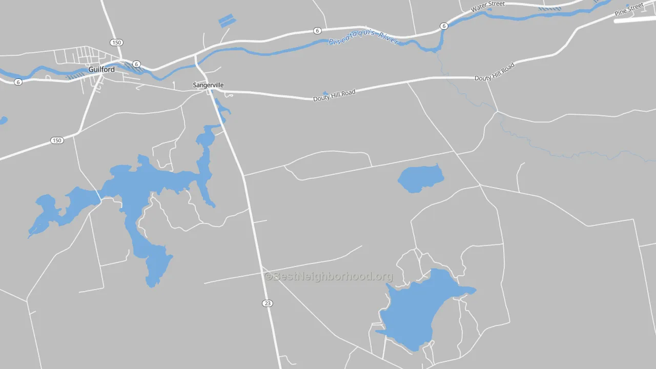 Transit Grade map of Sangerville, ME