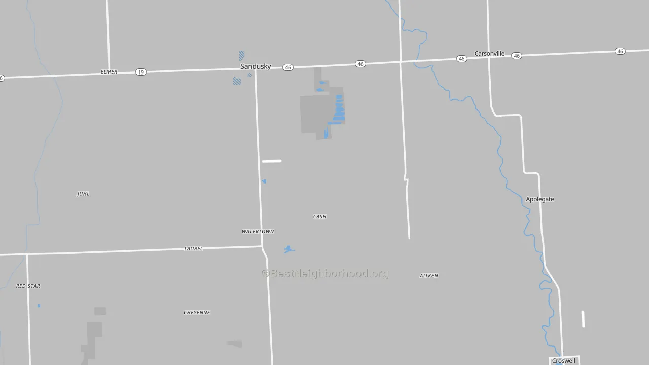 Transit Grade map of Sanilac County, MI
