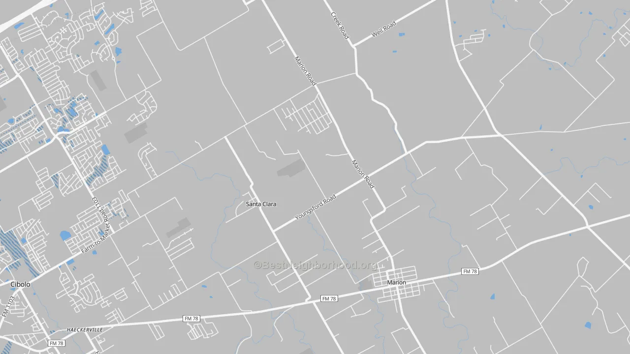 Transit Grade map of Santa Clara, TX