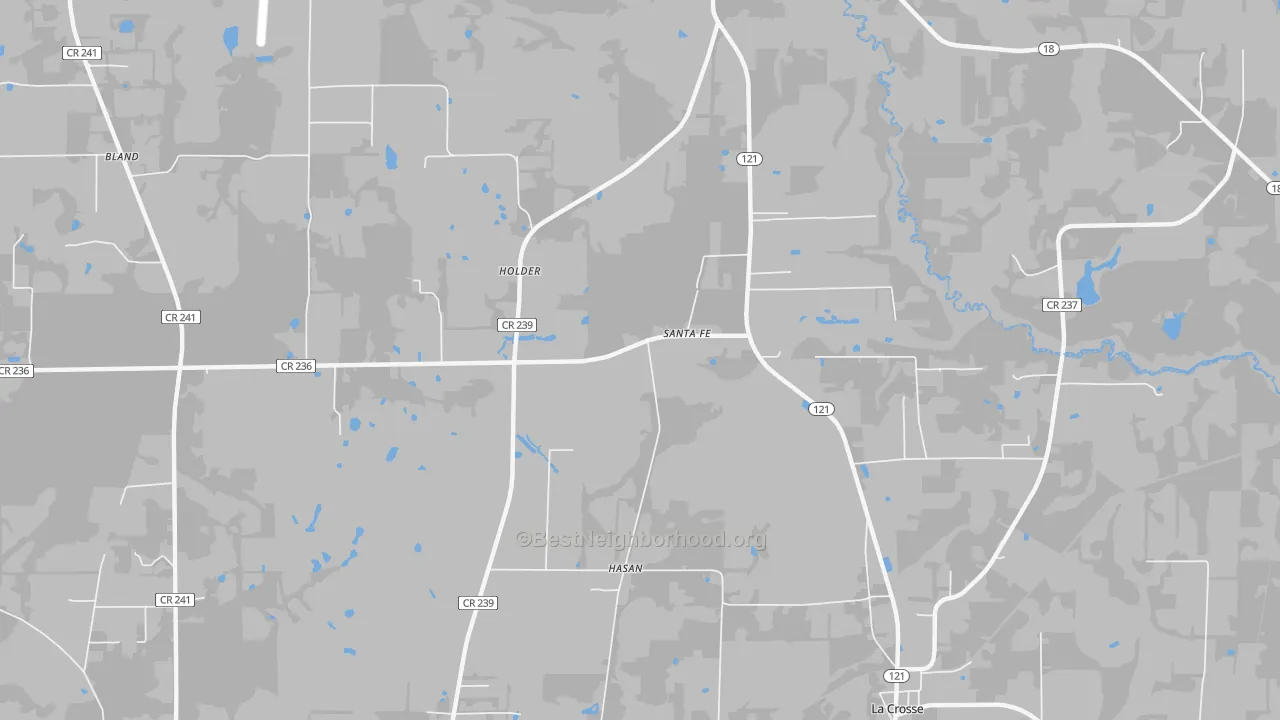 Transit Grade map of Santa Fe, FL