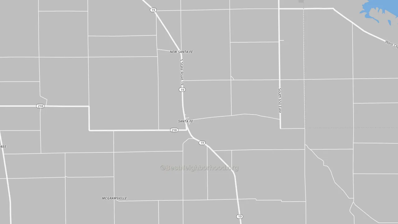 Transit Grade map of Santa Fe, IN