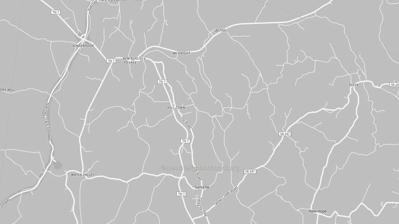 Transit Grade map of Santa Fe, TN