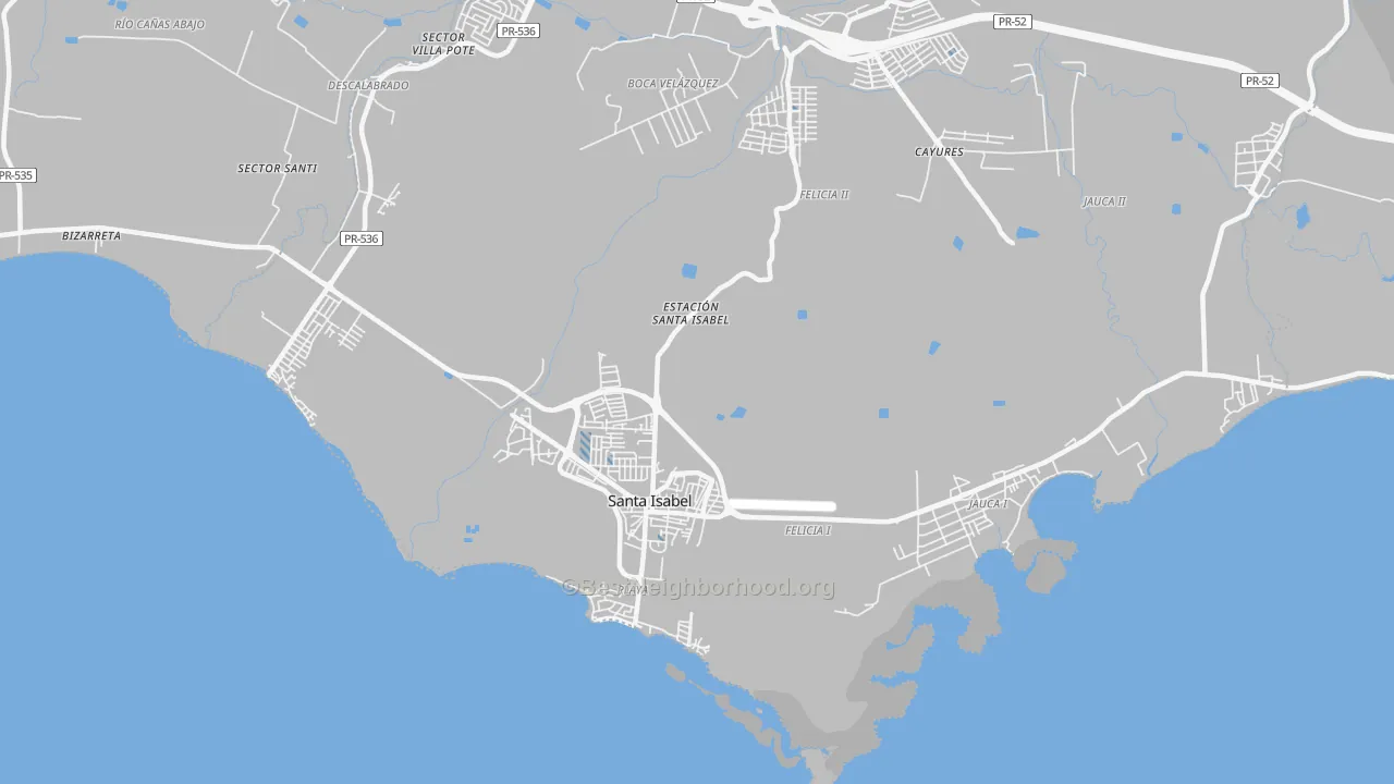 Transit Grade map of Santa Isabel, PR