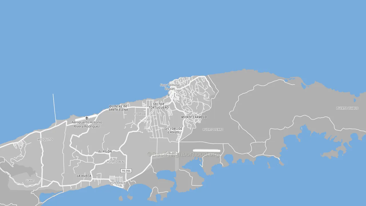 Transit Grade map of Santa Maria, PR