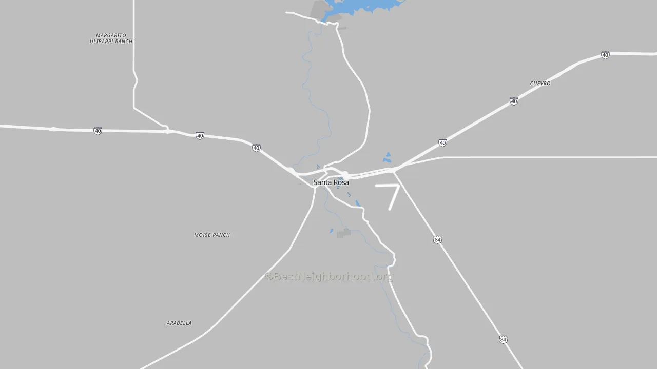 Transit Grade map of Santa Rosa, NM