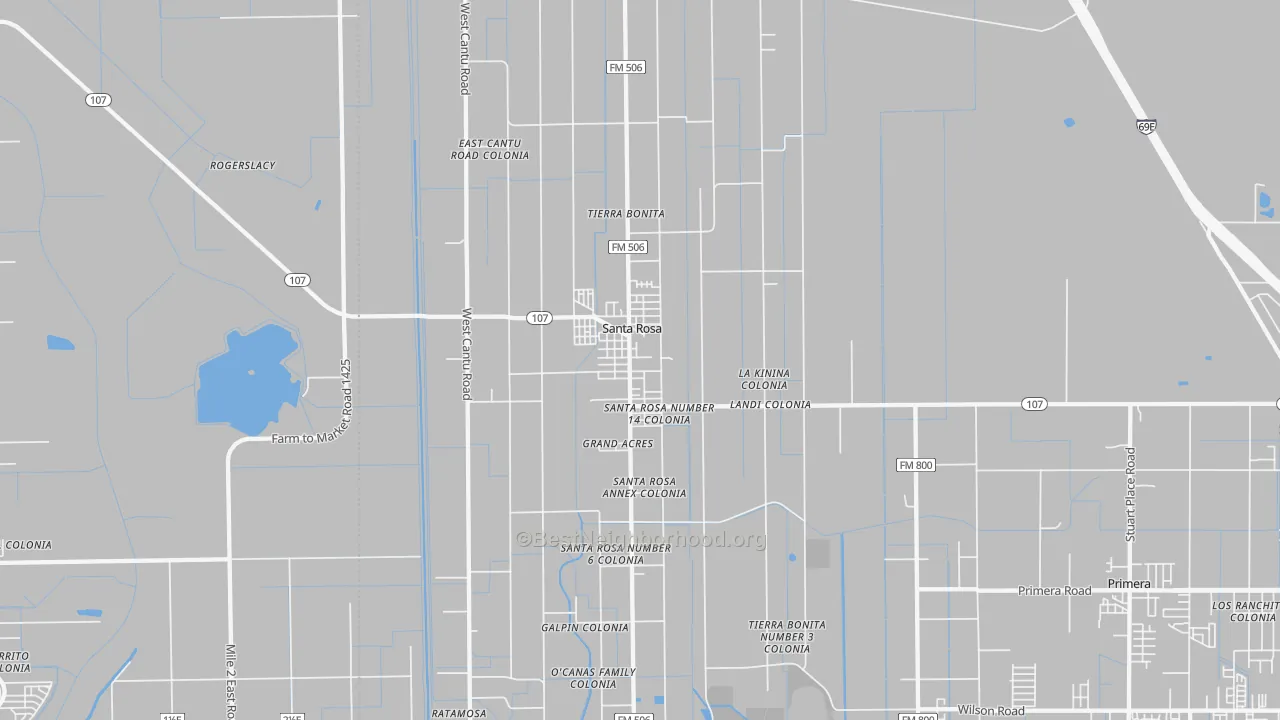 Transit Grade map of Santa Rosa, TX