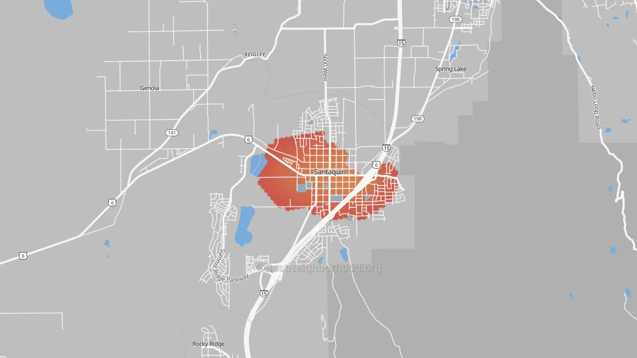 Transit Grade map of Santaquin, UT