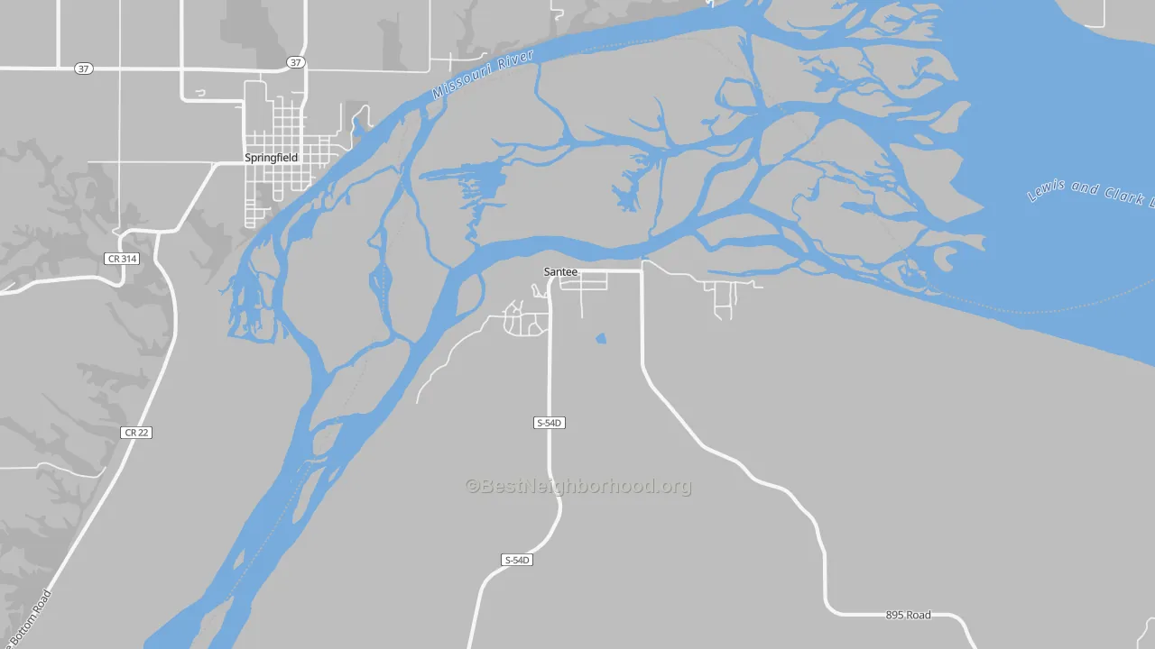 Transit Grade map of Santee, NE