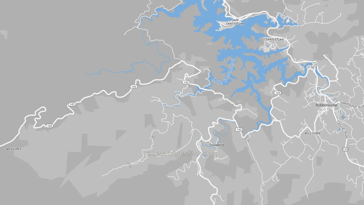 Transit Grade map of Santeetlah, NC