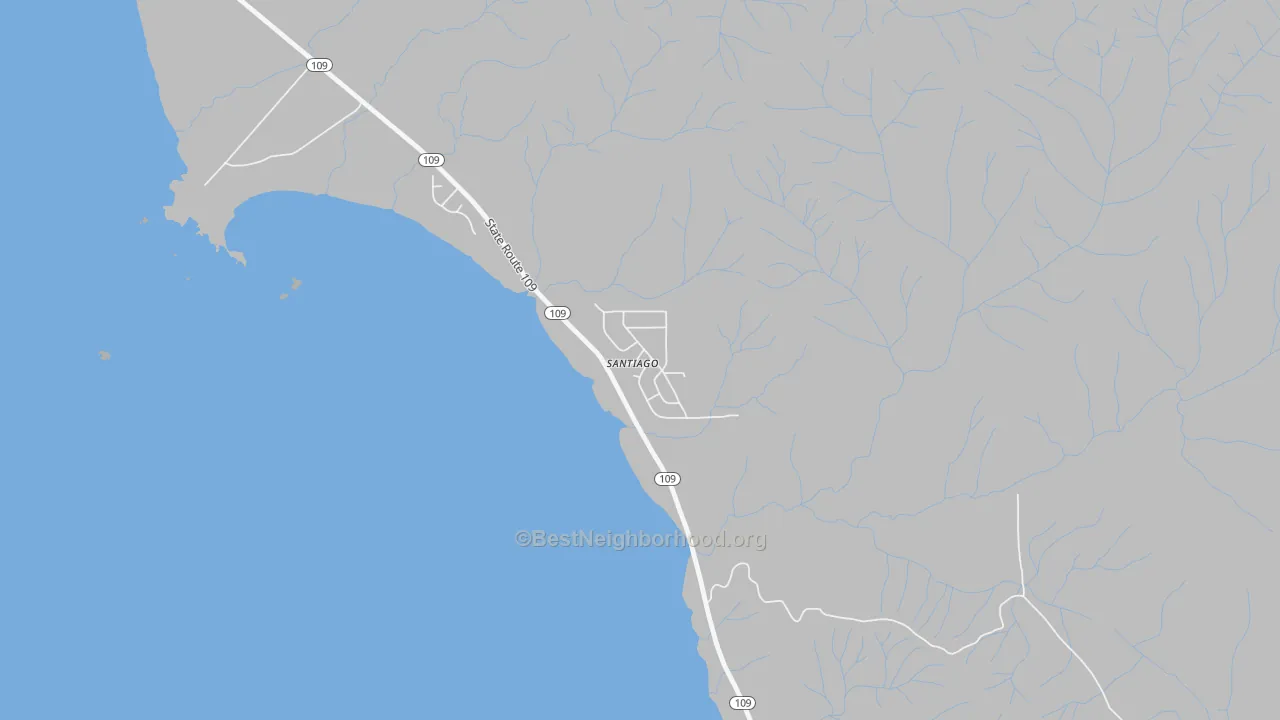 Transit Grade map of Santiago, WA