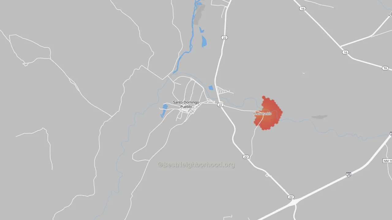 Transit Grade map of Santo Domingo Pueblo, NM