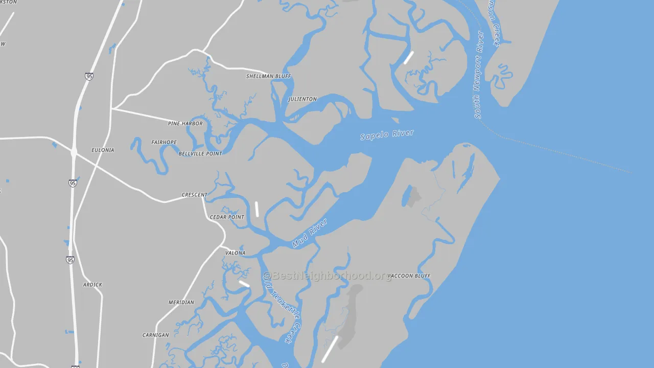 Transit Grade map of Sapelo Island, GA