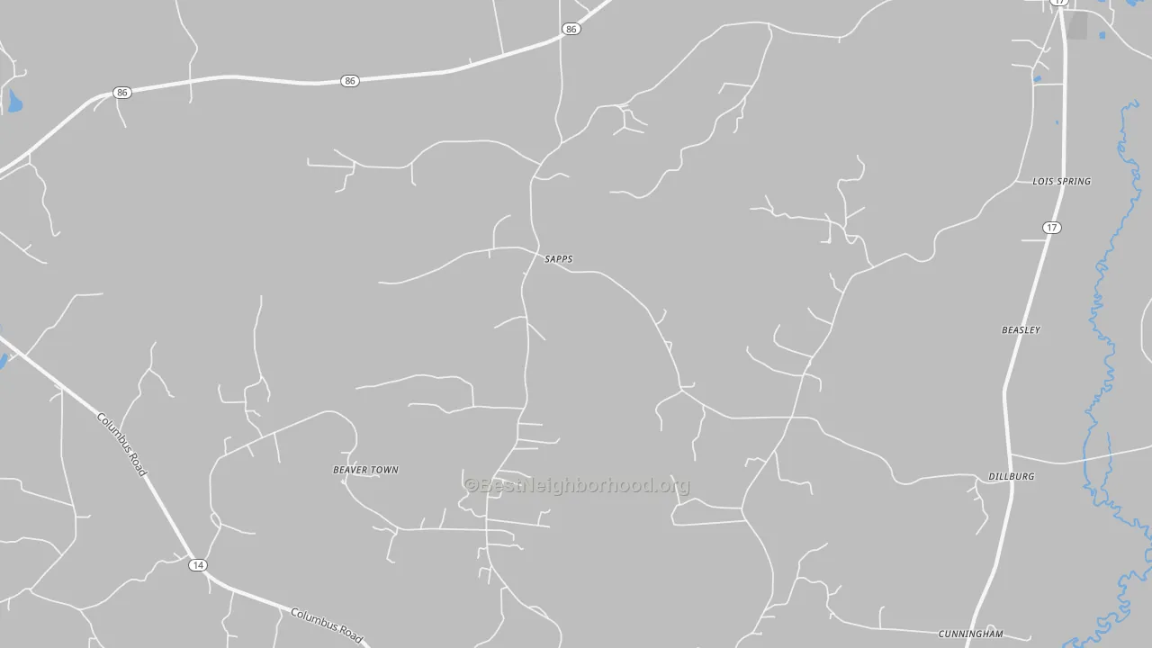 Transit Grade map of Sapps, AL